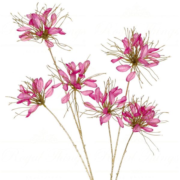 Al 68145 Goodwill Christmas Branches Needle Flowers Stem Hot Pink Gold