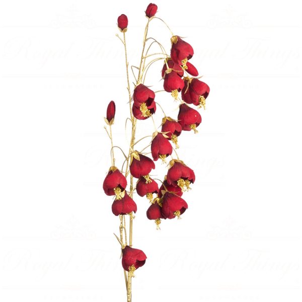 Al 69109 Goodwill Christmas Decorative Items Abutilon Bell Flower Stem Burgundy Branches Stems