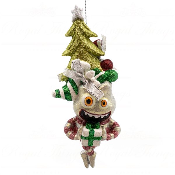 B 10331 Goodwill Christmas Ornaments A Monstrous Christmas Gifting Alien Ornament Red Green Light Green