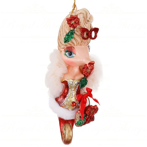 B 87108 Goodwill Christmas Ornaments Xmas Couture Seahorse Ornament Red Green Vari Redglasses