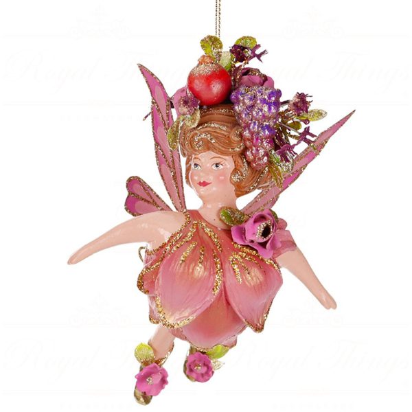 B 87250 Goodwill Christmas Ornaments Banquet Chubby Fairy Ornament Pink Purple Vari B