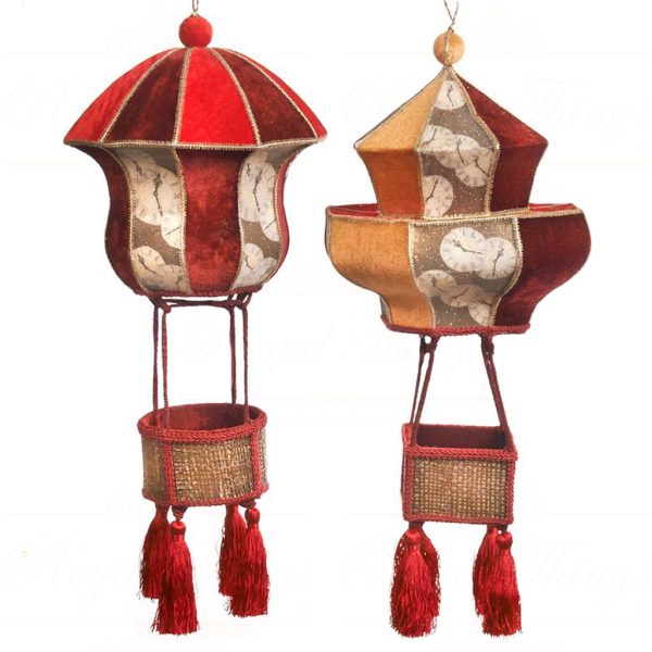 B 98146 Goodwill Christmas Decorative Items Time To Travel Balloon Burgundy Red Gold Champagne