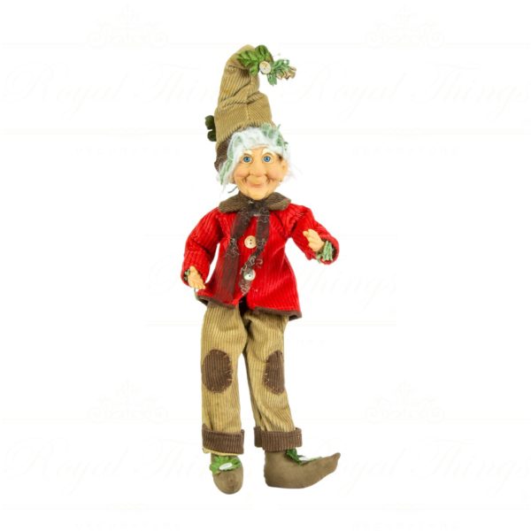 C 12345 Goodwill Christmas Dolls Mr Flint The Couture Elf Red Brown Green
