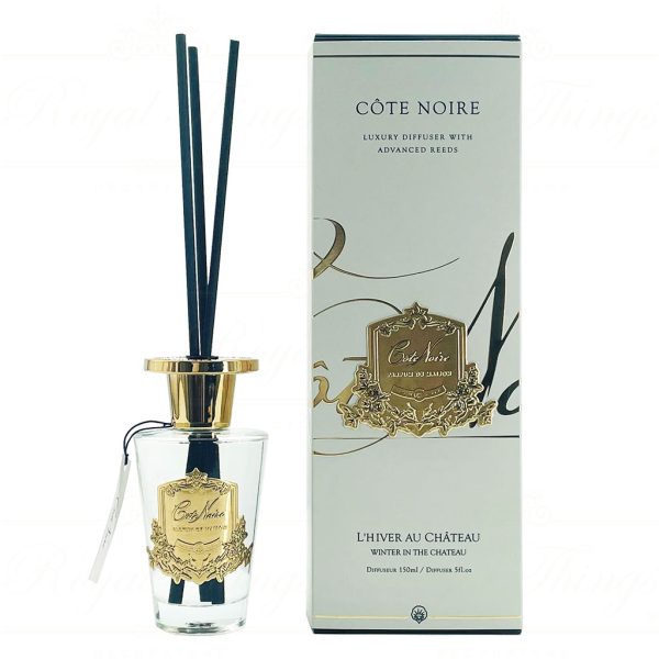 Gmdl 15053 Cote Noire Glass Diffuser Gold Winter Chateau 150ml