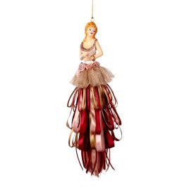 Goodwill Christmas ornament burgundy creme gold B96501 creme