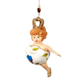 Chubby Queen of Hearts Lady Ornament 17 cm
