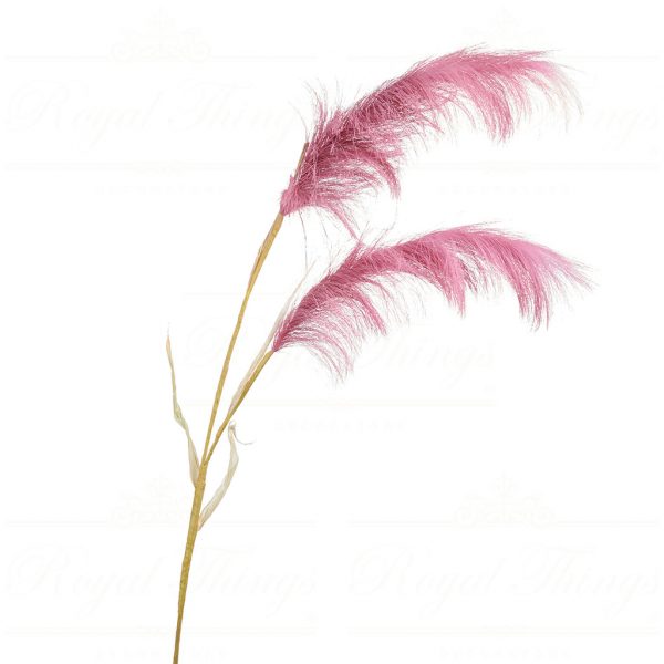 Goodwill Christmas Flowers Branches 2 Plumes Grass Stem Pink Sp 20343