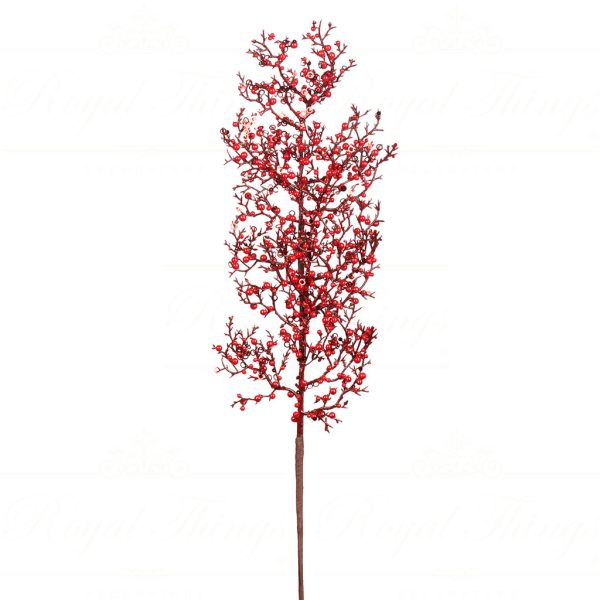 Goodwill Christmas Flowers Branches Sequin Berry Coral Stem Pink Coral Fl 18501
