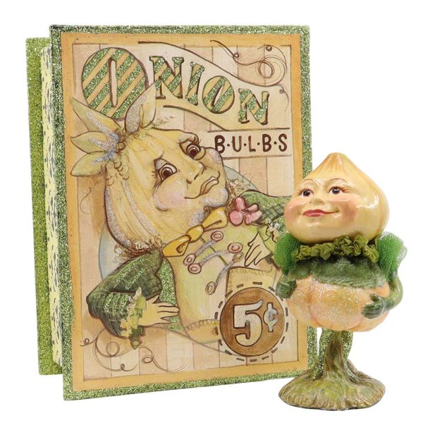 Kc 05 12733 Katherines Collection Christmas Decorative Items Veggies Seed Box Green Cream Orange Red Vari Cream