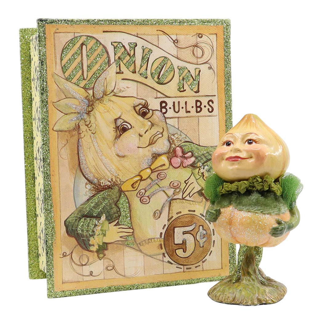 KC 05 12733 katherines collection christmas decorative items veggies seed box green cream orange red vari cream Kc 05 12733 Katherines Collection Christmas Decorative Items Veggies Seed Box Green Cream Orange Red Vari Cream