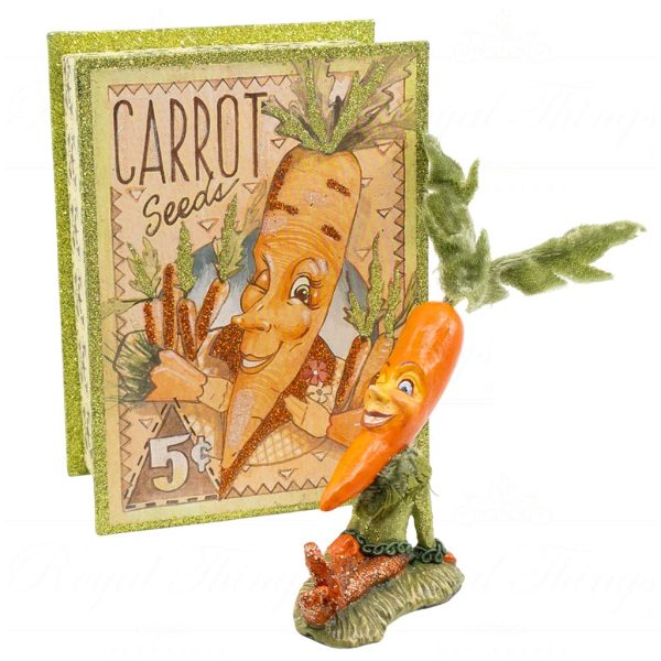Kc 05 12733 Katherines Collection Christmas Decorative Items Veggies Seed Box Green Cream Orange Red Vari Orange