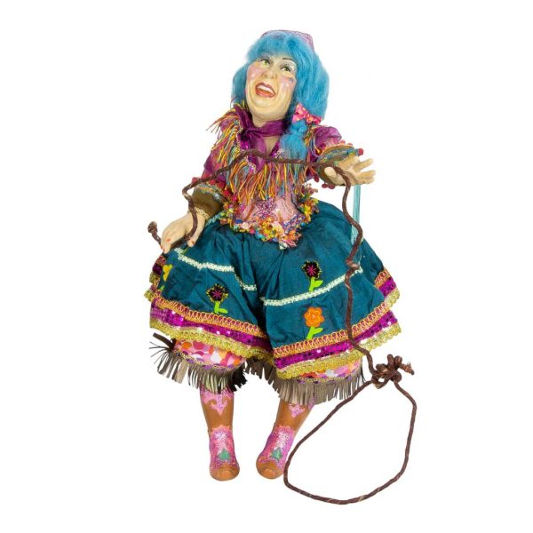 Kc 11 31462 Katherine S Collection Heritage Collectible Rodeo Annie Doll Wayne Blue Brown Details 2