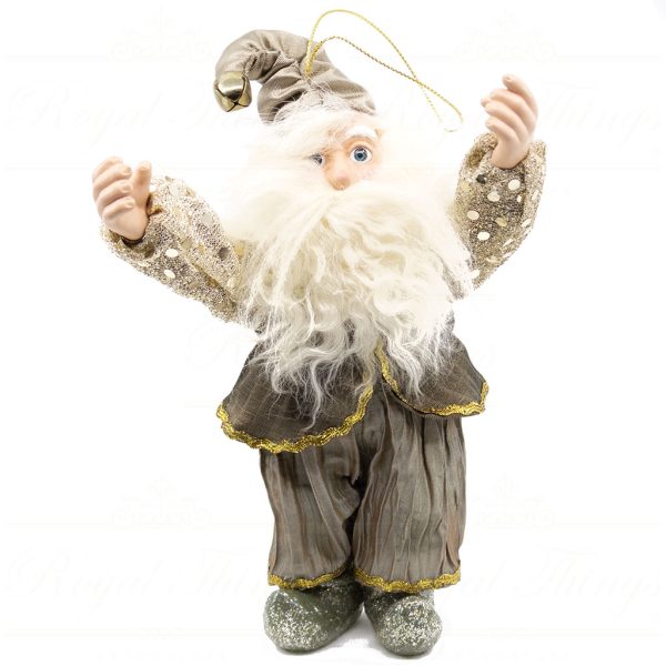 Kc 18 81912 Katherines Collection Christmas Ornaments Silver Bells Santa Green White Vari Green
