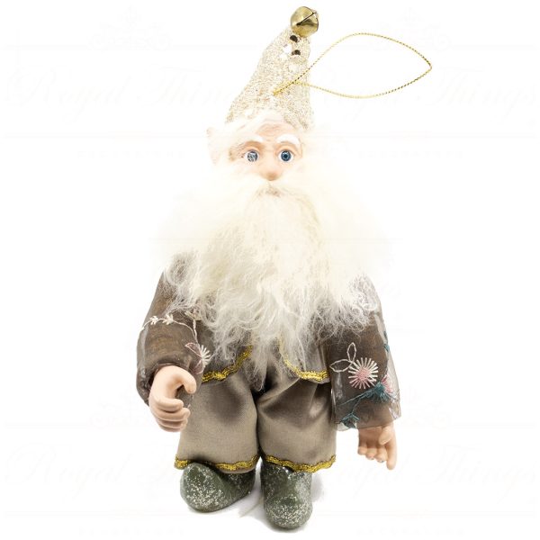 Kc 18 81912 Katherines Collection Christmas Ornaments Silver Bells Santa Green White Vari Grey