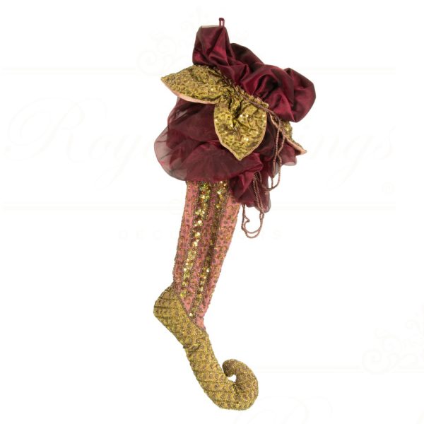 Kc 99 11067 Katherine S Collection Christmas Stockings Copper Striped Stocking Copper Burgundy Gold