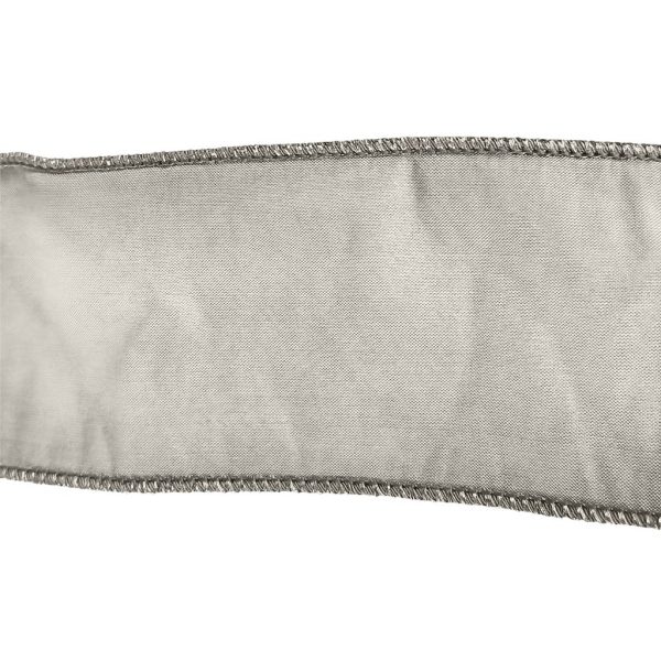 L 28296 Goodwill Ribbons Faux Silk Taffeta Silver Ribbon Silver