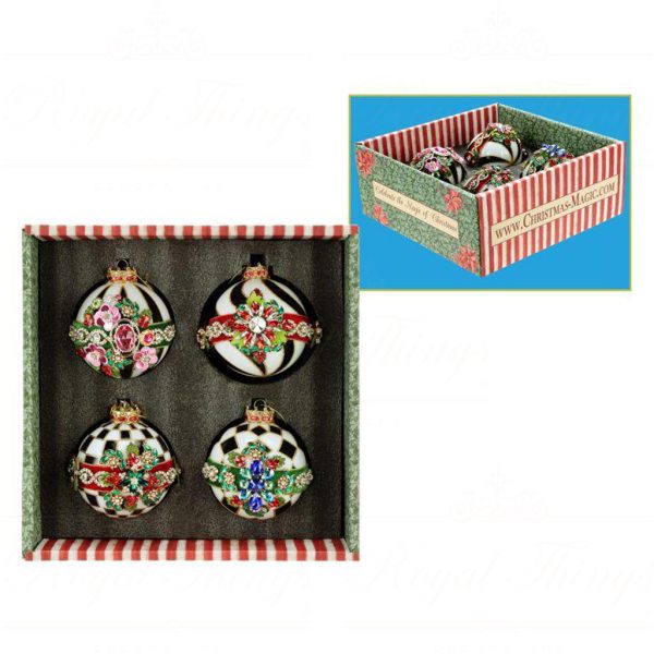 Mr 36 61404 Mark Roberts Christmas Balls Timeless Jeweled Ball Ornament Box Display