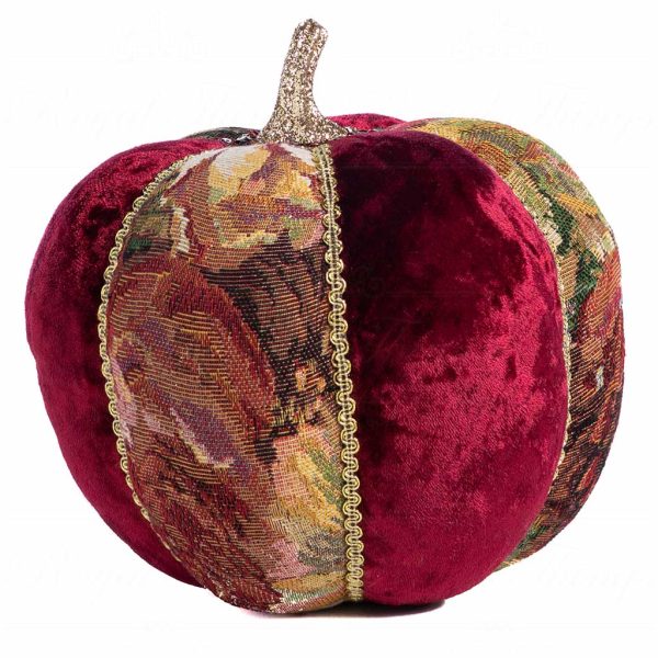 T 79142 Goodwill Tabletop Brocade Pumpkin Tabletop Burgundy Gold