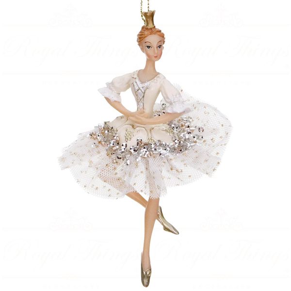 Tr 18127 Goodwill Christmas Ornaments Tulle Princess Ballerina Ornament Cream Champagne Closed