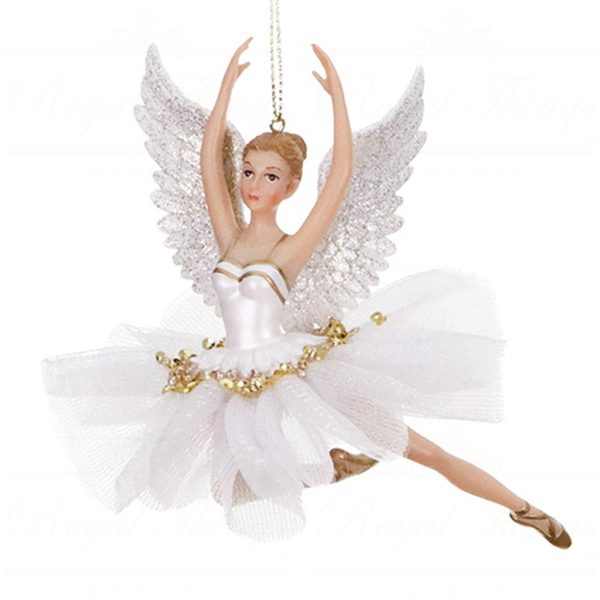 Tr 18231 Goodwill Christmas Ornaments Tulle Angel Ballerina Ornament White High