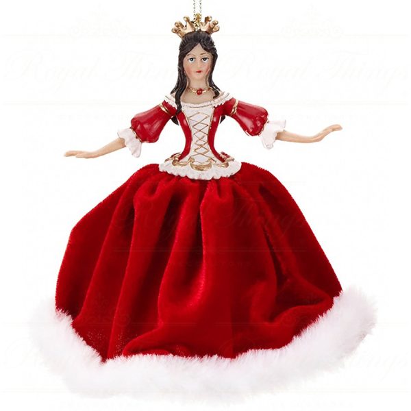 Tr 19207 Goodwill Christmas Ornaments Fabric Furry Snow White Lady Ornament Red White Vari A