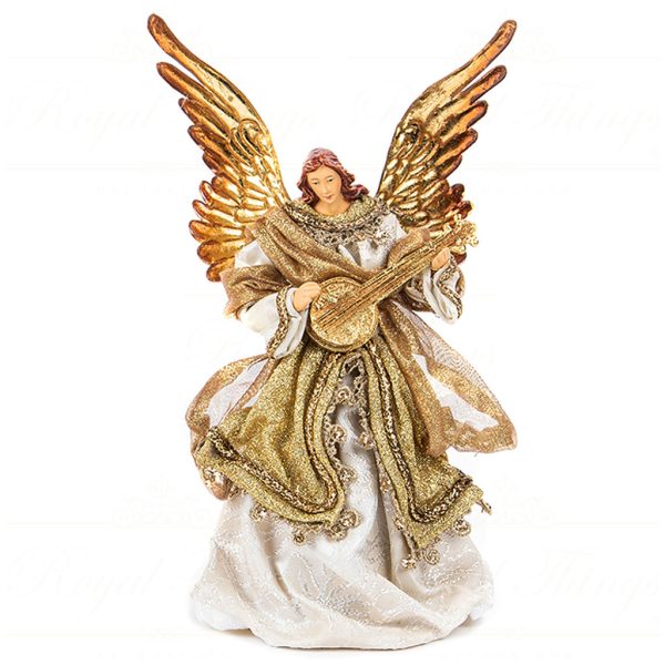 Z 40300 Goodwill Tabletop Fabric Metallic Angel Tabletop Cream Gold Vari C