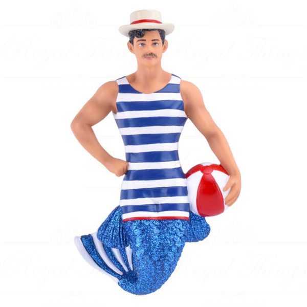 December Diamonds Christmas Ornaments Mr Beach Balls Merman Gay Blue White Red Dd 55 55419