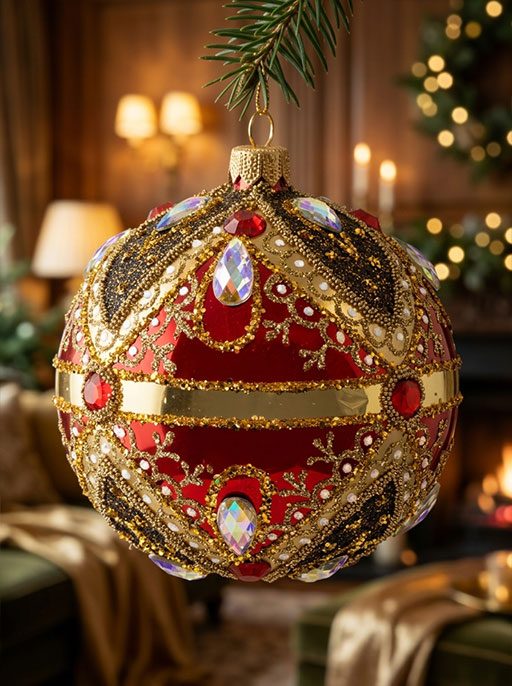 Polish Glass Art Bolas de Navidad
