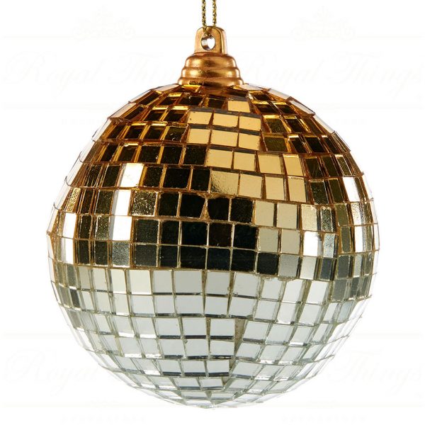Goodwill Chirstmas Ball Glass Mirror Graduated Ball Gold Silver C 17407