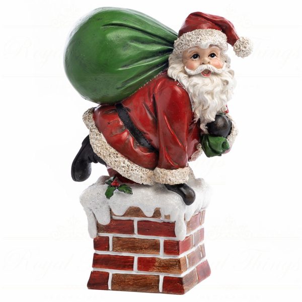 Goodwill Christmas Decorative Items Santa Climbing Chimney Red White Green S 30508
