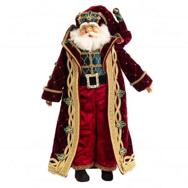 Goodwill Christmas Dolls Nutcracker Santa Burgundy Gold Red Green J 60001