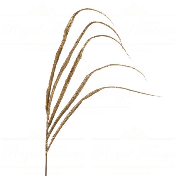 Goodwill Christmas Flowers Branches Glitter Grass Leaf Stem Gold Fl 18201
