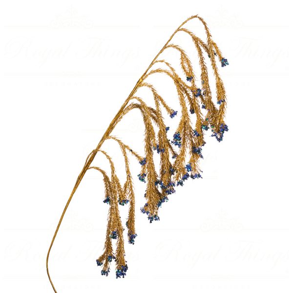 Goodwill Christmas Flowers Branches Sparkle Hanging Long Pine Tail Stem Gold Sp 20701