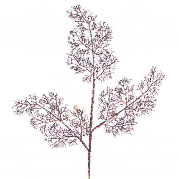 Goodwill Christmas Flowers Branches Tinsel Coral Twig Stem Purple Blue Sp 20700
