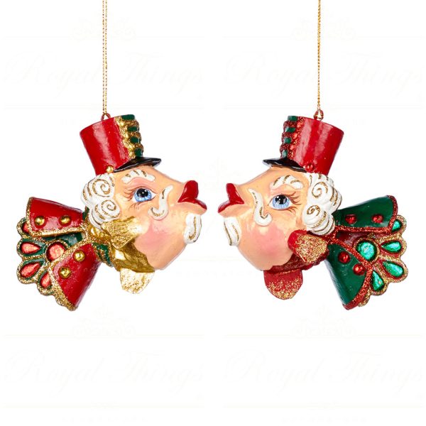 Goodwill Christmas Ornament Nutcracker Fish Red Green Gold B 89013