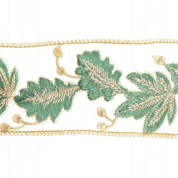 Goodwill Christmas Ribbon Oak Acorn Embroidered Ribbon L 27716