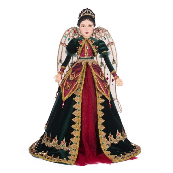 Katherine S Collection Christmas Collectible Dolls Belle Noelle Treetopper Angel Red Gold Green Kc 28 428239 1