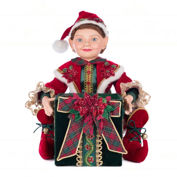 Katherine S Collection Christmas Decorative Items Elf Holding Gift Candy Bowl Tabletop Green Red White Kc 28 428327 1