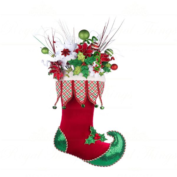 Katherine S Collection Christmas Decorative Items Holly Woods Floral Stocking Wall Green Red White Kc 28 428341 1