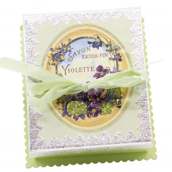 Kc 18 80977 Katherine S Collection Christmas Decorative Items Vintage Savon Violette Foil Candybox Green Pink Silver Vari Silver