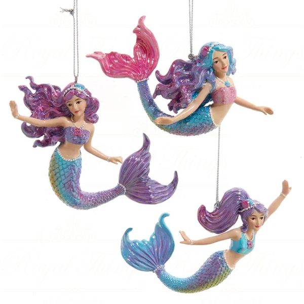 Kurt S Adler Christmas Ornament Fantasia Mermaid Pink Blue Ksa E0985