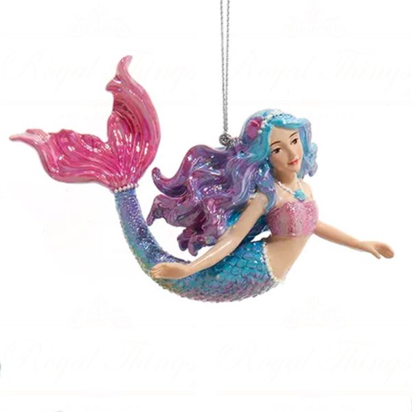 Kurt S Adler Christmas Ornament Fantasia Mermaid Pink Blue Ksa E0985 B