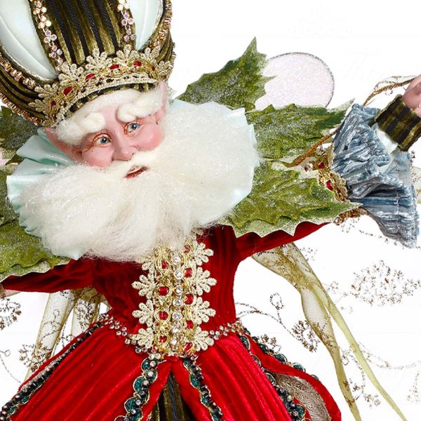 Mark Roberts Christmas Collectible Doll Santa Fairy De Noel Red Green Blue Gold Mr 51 45382 Closeup