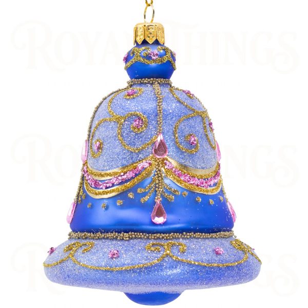 Pga B6126 Royal Things Polish Glass Art Christmas Bauble Ball Sublime Serena Bell Blue Lilac Gold 2